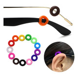 1 Par Trava Gancho Silicone Suporte Hastes Óculos Circular