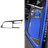 1 Peça Painel De Mudança De Marchas Interior Do Carro Preto E Vermelho Cor Fibra De Carbono Decoração Compatível Com Chevrolet Corvette C8 2020 2024 Modelos Acessórios Para Carro Black Carbon Fiber