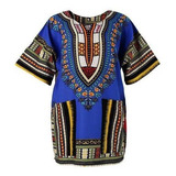 1 Peças Africano Unissex Vestido De Algodón Dashiki Étnico C