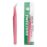 1 Pinça Para Aplicação De Cílios Fio A Fio Rosa