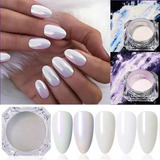 1 Pó Cromo Sereia Feng Metalizado Unhas Uv Chrome