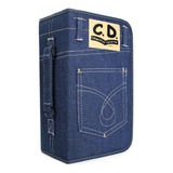 1 Porta Cds Dvds 128 Mídias Jeans Super Resistente 