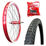 1 Roda 26 Aero Completo Raio Fino Bike 1 Pneus 1 Câmara