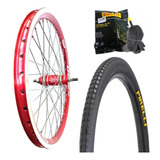 1 Roda Aero 26x1 1 2 Barra Forte Completo 1 Pneu 1 câmara