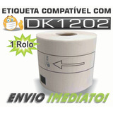 1 Rolo Dk 1202 62x100 Etiqueta Compatível Dk1202 Brother