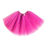 1 Saia De Tule Tutu Adulto Glitter Brilho Carnaval 40 Cm