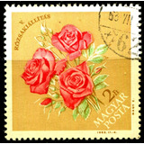 1 Selo Hungria Flora Flores Rosas Frete Light L 3804