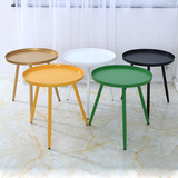 1 Sofá De Sala De Estar Mesa De Café Pequena Metal Nórdico