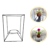 1 Suporte Aramado Preto Para Plantas Kokedamas E Suculentas