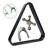 1 Triangulo Para Sinuca Bilhar 1 Fancho 1 Cruzeta Kit