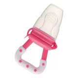 1 Und Chupeta Alimentadora Mordedor Bebê Silicone Rosa