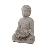 1 Unidade Castiçal Estátua De Estatua Zen Estatueta De Tampo De Mesa Luz De Chá Estátua De Vela De Porta Velas Jardim Zen Vintage Cimento