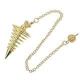 1 Unidade Pingente De Cone Recortado Colar De Charme De Cone Pêndulo Do Dowser Enfeite De Colar Pingente Cônico Colar De Pingente Para Homens Chakra Cara Ferro Metal Cobre Curar