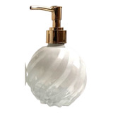 1 Vidro Espiral Degrade Branco 250ml Sabonete Cromado