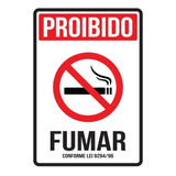 10 - Placas Indicativa Proibido Fumar - 20 X 15cm - Pvc 1mm