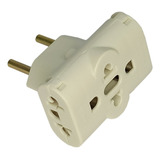 10 Adaptador Tomada T Benjamim Maciço Te Plug Pino 10a 250v 110v/220v