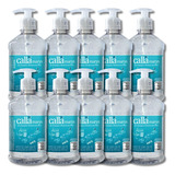 10 Álcool Gel 70% 440g Pump Para Higienizar Desinfeta Mãos