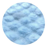10 Aplique Pompom Pelúcia Felpudo Para Colagem 30mm - Azul 