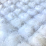 10 Aplique Pompom Pelúcia Felpudo Para Colagem 30mm - Branco