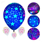 10 Balão Bexiga Neon Uv Decoração