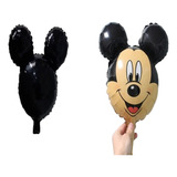 10 Balão Metalizado Mini Mickey De 30 Cm + 5 Perfil Preto