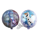10 Balão Metalizados Frozen E Olafo