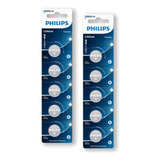 10 Bateria Cr2032 3v Philips Chave