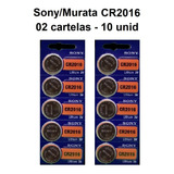 10 Baterias Cr2016 3v Sony/murata (2