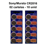 10 Baterias Cr2016 3v Sony/murata (2