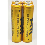 10 Baterias Recarregável 18650 9800mah 4,2v