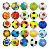 10 Bolas De Futebol N°2 Couro Sintético Costurada Com Brinde