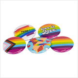 10 Botons Botton Buttons Broche Lgbt+ Orgulho Gay Amor 3,5cm