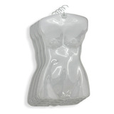 10 Cabides Busto Transparente Em Pvc