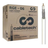 10 Cabo Rg6 Branco 100 Metros Rg06 Coaxial Antena Tv 1000m