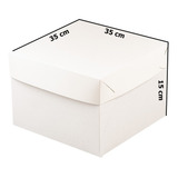 10 Caixa Festa Papelão Branca Bolo Grande Delivery 35x35x15