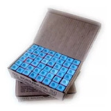 10 Caixa Giz Azul Com 144