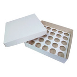 10 Caixas Para 25 Doces 20x20x4 Cm Tampa E Base Branco