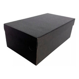 10 Caixas Para Sapato Tênis 32x20x12 Preto Fosco Resistente