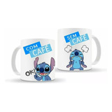 10 Caneca Personalizada Stitch Lilo Disney Com Café Sem Café