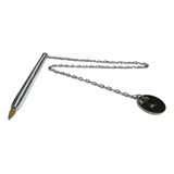 10 Caneta Fixa Com Corrente P/ Balcão Mesa Tipo Moeda Cor Do Exterior Cromado