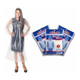 10 Capa De Chuva Descartável Transparente Unisex Promoção