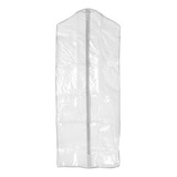 10 Capas Vestidos Noiva Longo Frente Transparente Zíper