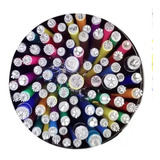 10 Carimbos Unhas Adesivos Artesanais 5000 Pedrarias Brinde