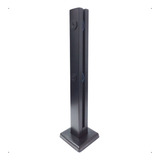 10 Coluna Torre 40cm Preto Fosco 2 Furos Guarda Corpo Inox