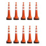 10 Cone Balizador Refletivo Tráfego Rodovia T Top 114 Cm