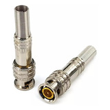 10 Conector Bnc Macho Com Mola Gold Profissional  Premium