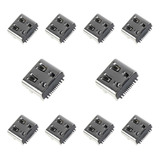 10 Conectores De Carga Silver Tipo C Compatível Com Ps5