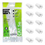 10 Conectores Rj45 Cat5e Furukawa + 10 Capas Snap In Brancas