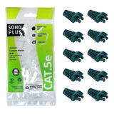 10 Conectores Rj45 Cat5e Furukawa + 10 Capas Snap In Verdes