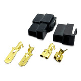 10 Conjunto Conector 2 Vias Plug Para Caixa Fêmea) (macho E